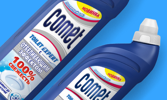 Разработка дизайна упаковки бытовой химии Comet