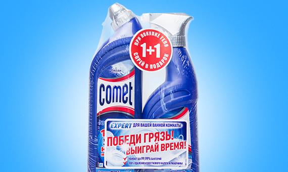 Разработка промо упаковки для чистящих средств Comet